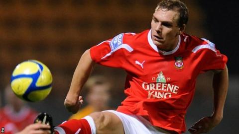 Wrexham striker Danny Wright