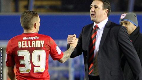 Craig Bellamy with Malky Mackay
