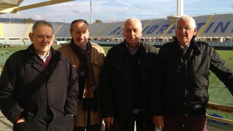 Ardico Magnini (left), Gigi Boni, Ronaldo Lomi and Romolo Tuci.