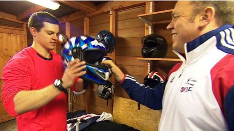 Craig Pickering and GB Bobsleigh coach Lee Johnston