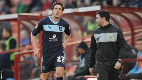 Burnley midfielder Brian Stock