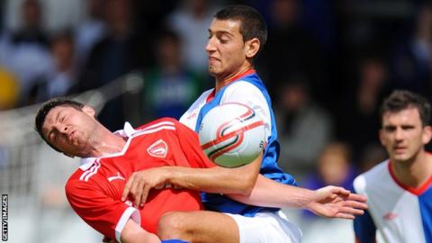 Myles Anderson playing for Blackburn