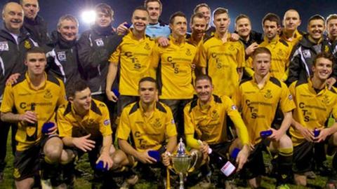 Carmarthen celebrate victory
