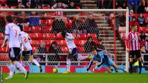 Sunderland concede a goal against Bolton