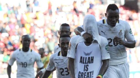 Ghana players celebrate