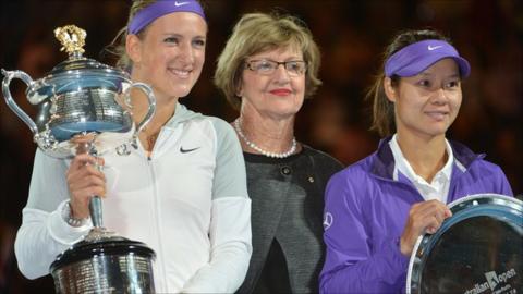 Victoria Azarenka, Margaret Court and Li Na