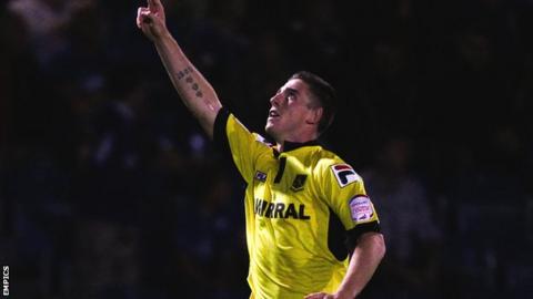 Tranmere Rovers striker Cole Stockton