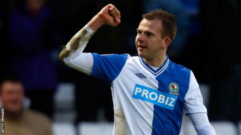 Blackburn striker Jordan Rhodes