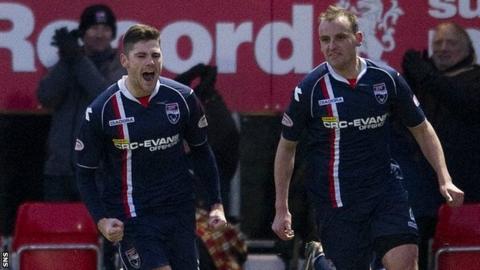 Ross County players Iain Vigurs and Grant Munro