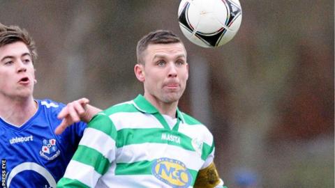 Raymond Fitzpatrick headed in Lurgan Celtic's first goal