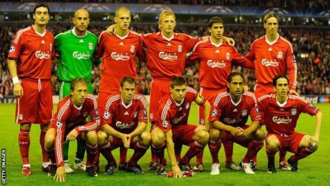 The Liverpool team which played Debrecen at Anfield in 2009. there is no suggestion of any wrongdoing by the Anfield club.