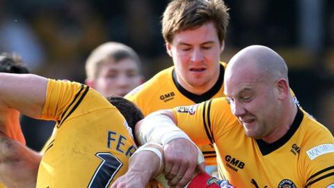 Jake Emmitt (centre) of Castleford Tigers