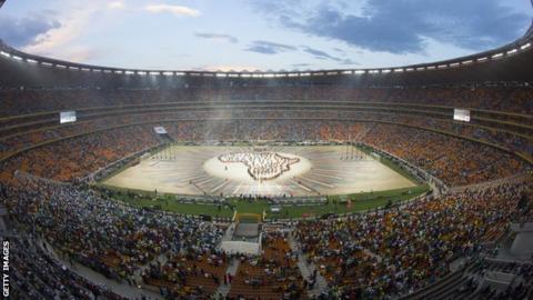 Johannesburg's Soccer City hosts the closing ceremony for the Africa Cup of Nations