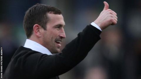 Newport County manager Justin Edinburgh