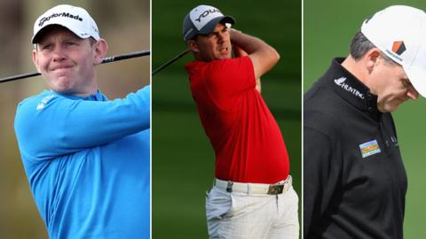 From left: Stephen Gallacher, Richie Ramsay and Paul Lawrie