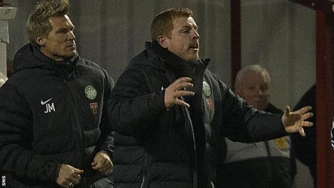Celtic manager Neil Lennon endured a frustrating night at Fir Park
