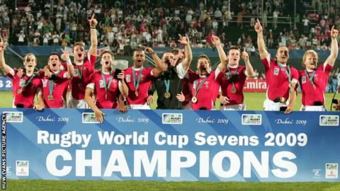 Wales players celebrate in 2009