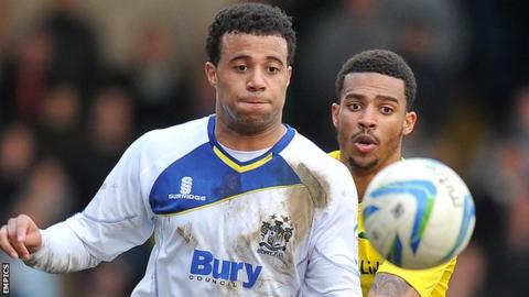 Bury midfielder Tom Soares