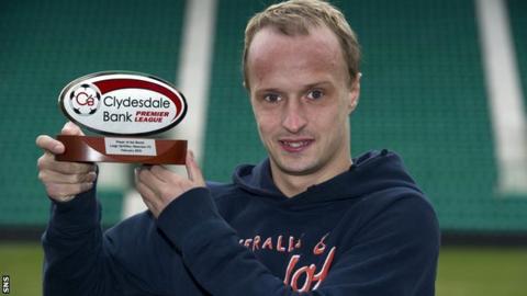 Hibernian striker Leigh Griffiths