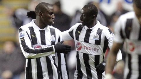 Demba Ba and Papiss Cisse