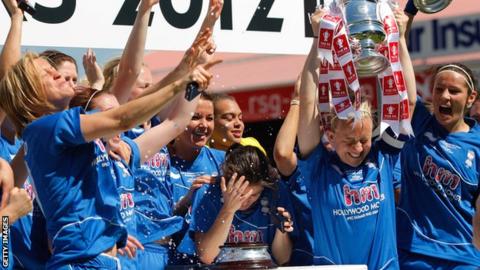 Birmingham celebrate their 2012 victory over Chelsea at Ashton Gate