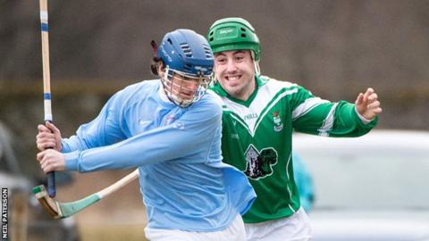 Action from Caberfeidh v Beauly (North Division 1), played at Castle Leod, Strathpeffer