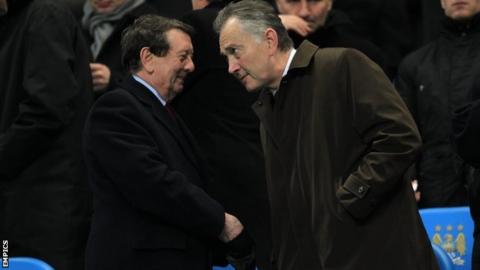 Premier League chairman Sir Dave Richards (left) and chief executive Richard Scudamore
