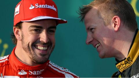 Fernando Alonso and Kimi Raikkonen