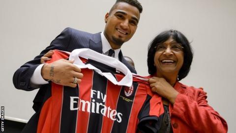 Navi Pillay (right) and Kevin Prince Boateng