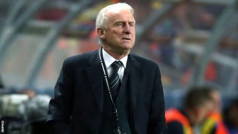 Giovanni Trapattoni watches Friday's match in Stockholm's Friends Arena