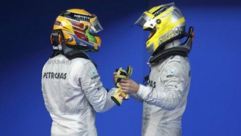Lewis Hamilton and Nico Rosberg
