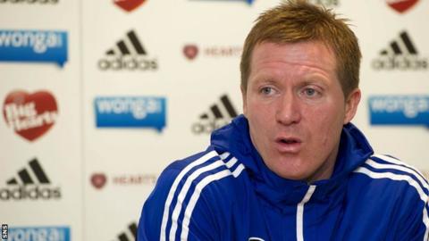 Hearts manager Gary Locke