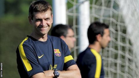Barcelona's coach Tito Vilanova