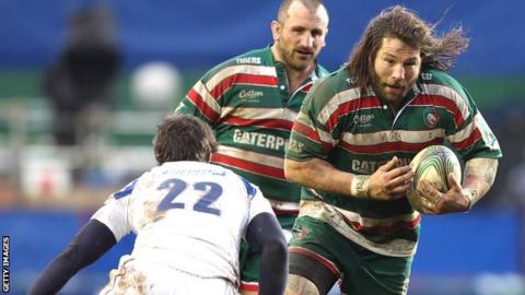 Martin Castrogiovanni in action for Leicester Tigers