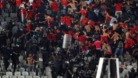 Problems at an Egyptian football match in 2011