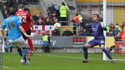 Heidar Helguson scores for Cardiff