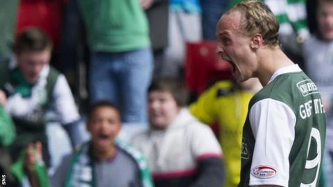 Hibernian striker Leigh Griffiths