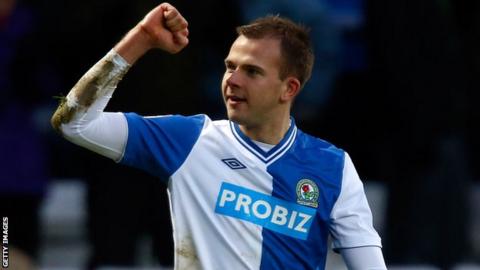 Blackburn striker Jordan Rhodes