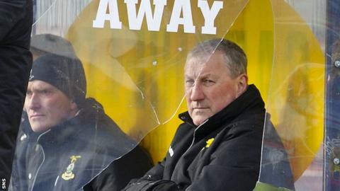 Inverness CT manager Terry Butcher at Dens Park