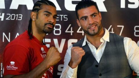 David Haye with Manuel Charr