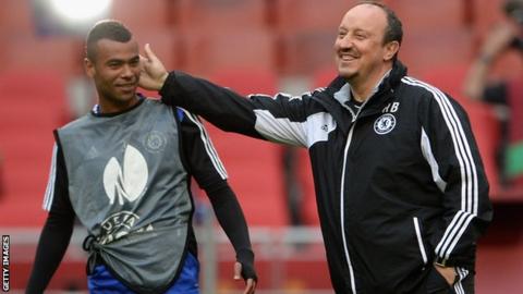 Ashley Cole and Rafael Benitez
