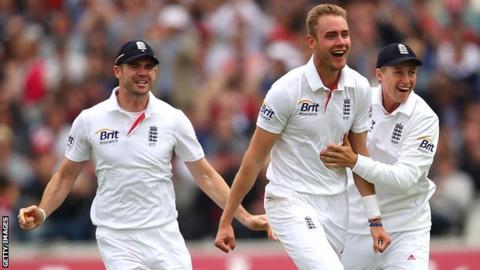 James Anderson, Stuart Broad and Joe Root
