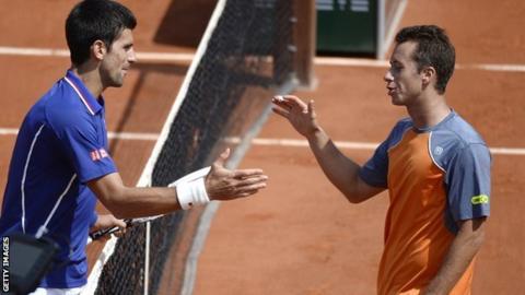 Novak Djokovic and Philipp Kohlshcreiber
