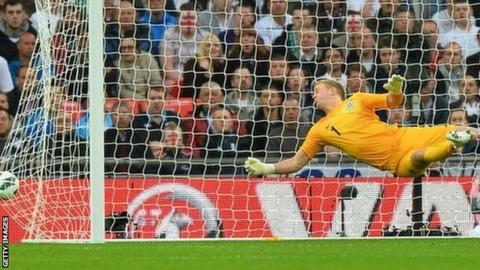England goalkeeper Joe Hart