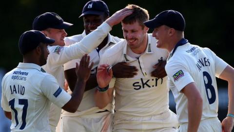Bears celebrate another Boyd Rankin wicket