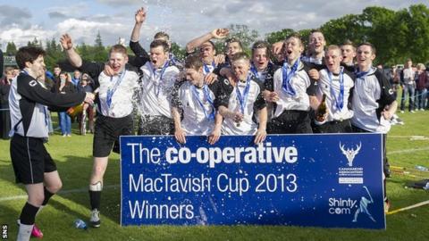 Lovat celebrate winning the MacTavish Cup