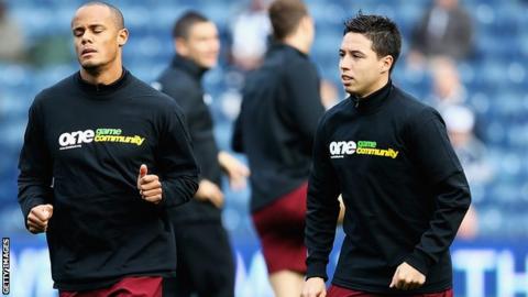 Vincent Kompany and Samir Nasri