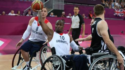 GB captain Abdi Jama in action during the London Paralympics