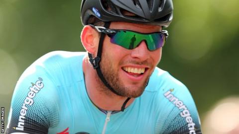 Mark Cavendish after winning the National Road Race Championship in Glasgow