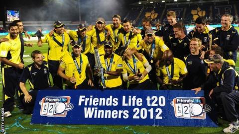 Hampshire celebrate T20 win